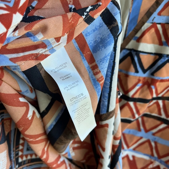 Chico’s Tribal Tie-Sleeve Top - Picture 8 of 10